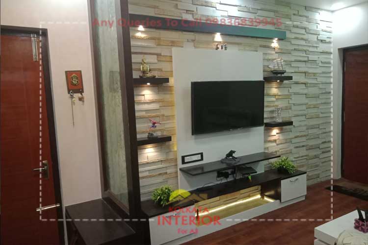 2 bhk house interior living room divider partition ideas kolkata