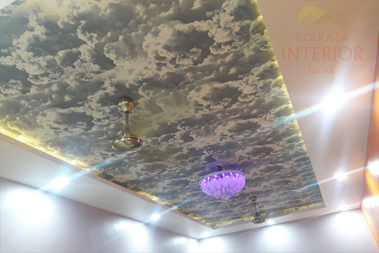 2 bhk flat living room false ceiling lighting ideas howrah